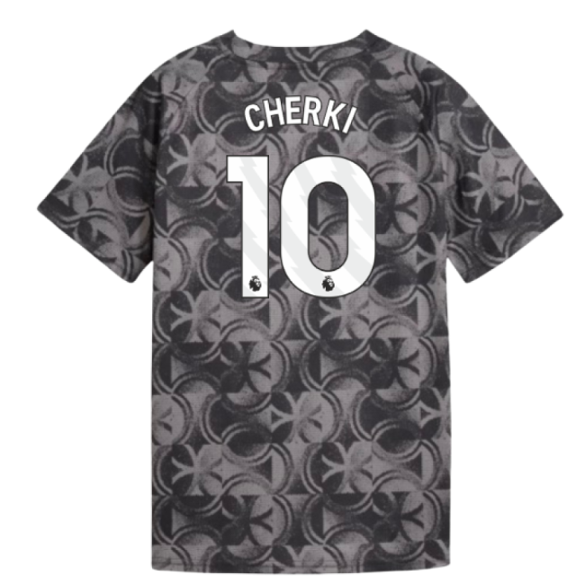 2025-2026 Man City Warm Up Jersey (Black) - Kids (Cherki 10)-Football Shirts Shop