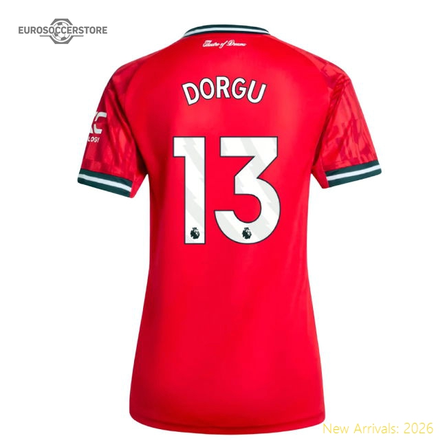 2025-2026 Man Utd Home Shirt (Womens) (Dorgu 13)-Football Jersey Hub
