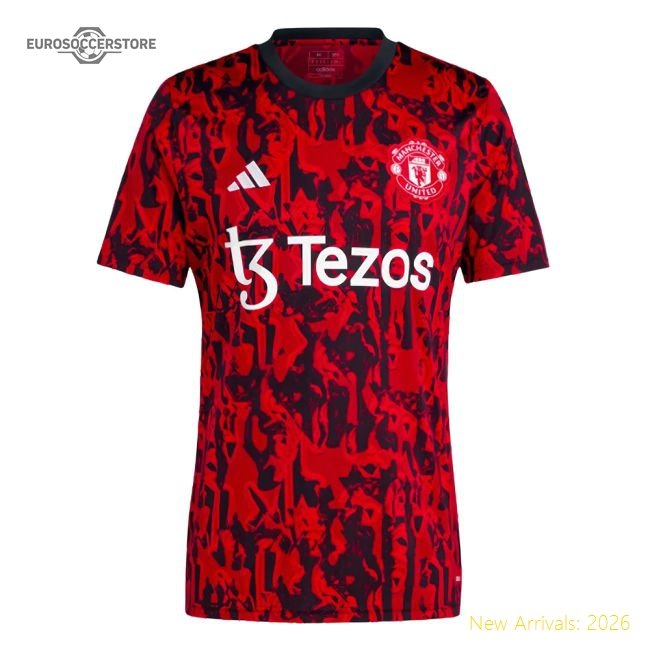 2023-2024 Man Utd Pre-Match Shirt (Red) (B Fernandes 8)-Football Jersey Hub