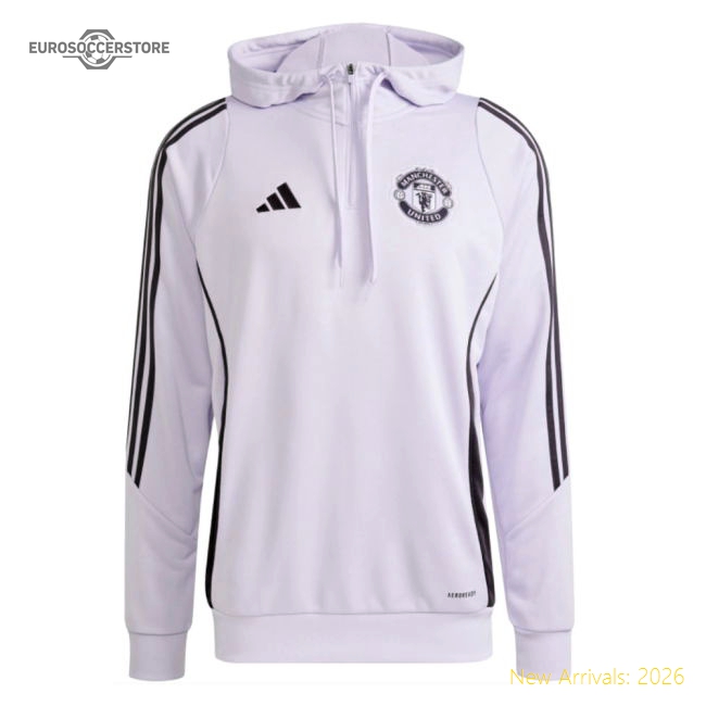 2025-2026 Man Utd Training Hoody (Purple Tint)-Football Jersey Hub