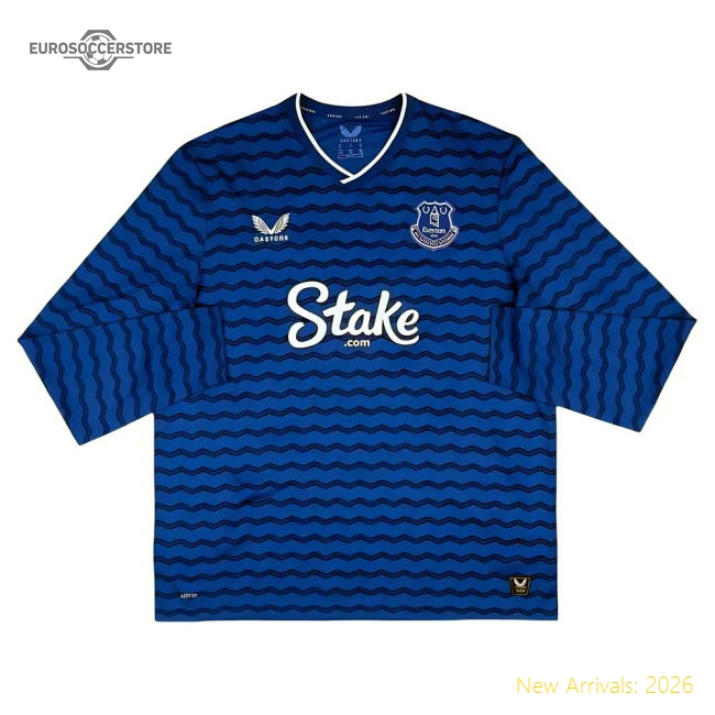 2025-2026 Everton Home Long Sleeve Shirt-Football Jersey Hub