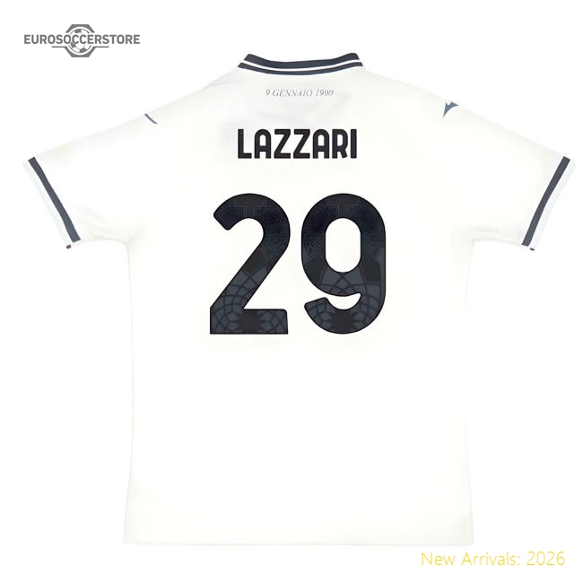 2025-2026 Lazio Away Shirt (Lazzari 29)-Vantage Point Soccer