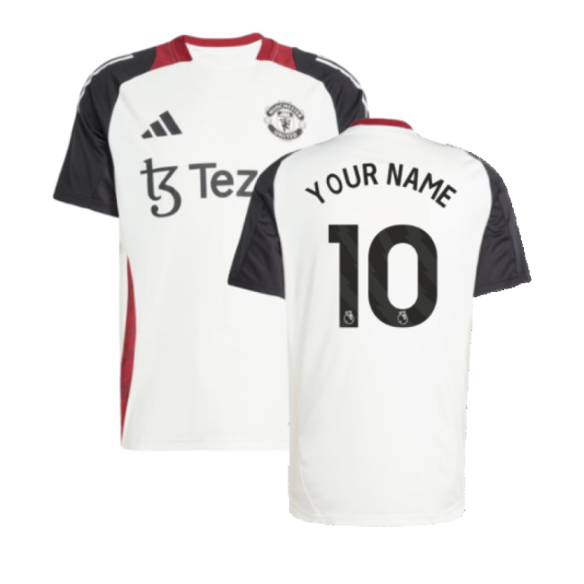 2024-2025 Man Utd Training Jersey (Off White) (Your Name)-Football Jersey Hub