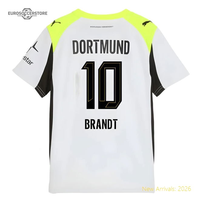 2025-2026 Borussia Dortmund Away Shirt (Kids) (Brandt 10)-Football Jersey Hub