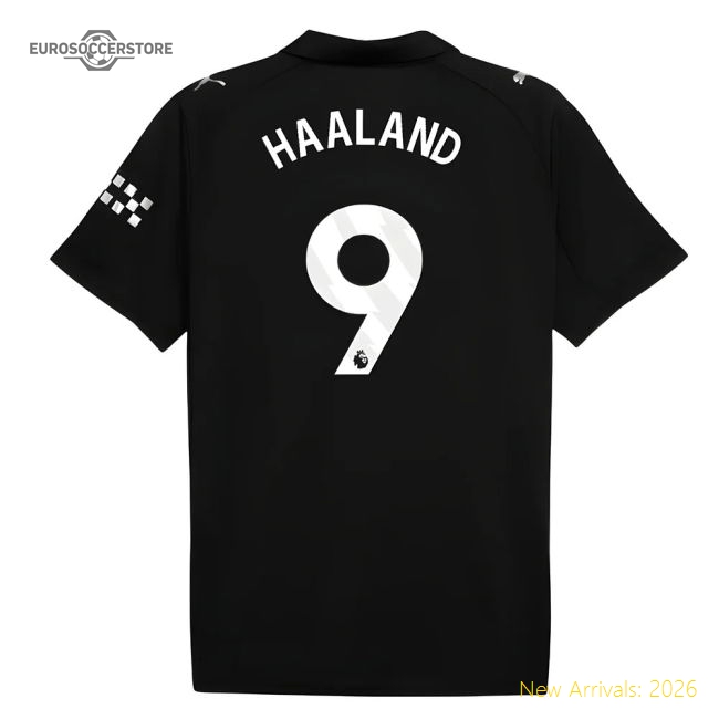 2025-2026 Man City Away Shirt (Haaland 9)-Football Jersey Hub
