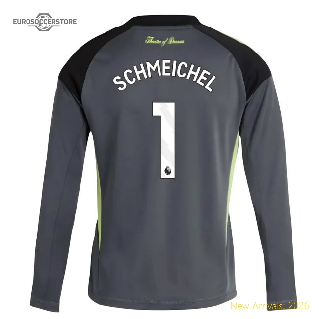 2025-2026 Man Utd Home Goalkeeper Shirt (Grey) - Kids (Schmeichel 1)-Football Jersey Hub
