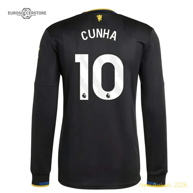 2025-2026 Man Utd Authentic Long Sleeve Third Shirt (Cunha 10)-Football Jersey Hub