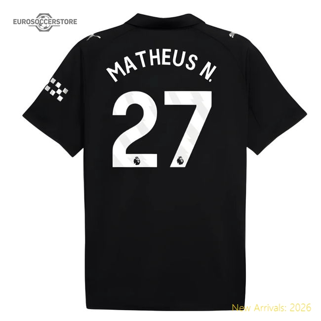 2025-2026 Man City Away Shirt (Matheus N. 27)-Football Jersey Hub