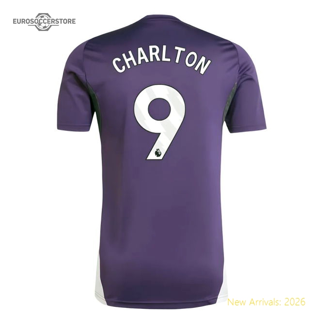 2025-2026 Man Utd Training Jersey (Aurora Plum) (Charlton 9)-Football Jersey Hub