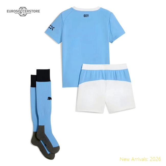 2025-2026 Man City Home Mini Kit (Cherki 10)-Football Shirts Shop