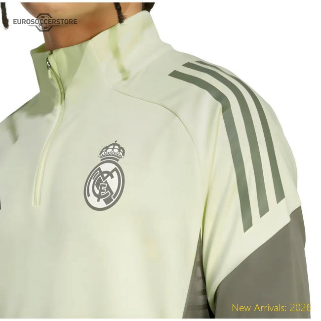 2025-2026 Real Madrid Training Top (Almost Lime)-BuySoccerJersey Hub