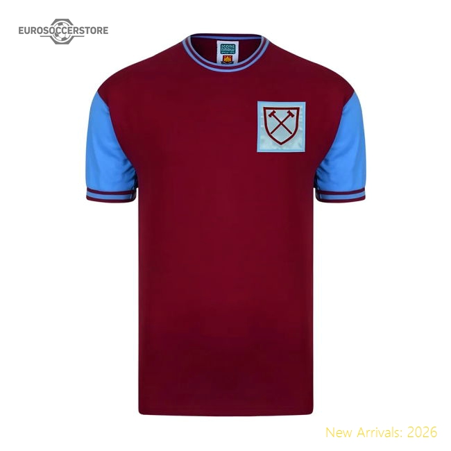 Score Draw West Ham 1966 Home Football Shirt-Vantage Point Soccer