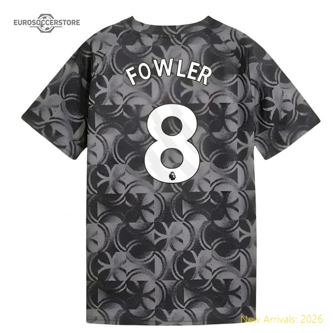 2025-2026 Man City Warm Up Jersey (Black) - Kids (Fowler 8)-Football Shirts Shop
