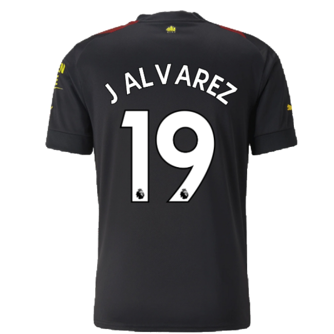 2022-2023 Man City Away Shirt (J ALVAREZ 19)-Football Jersey Hub