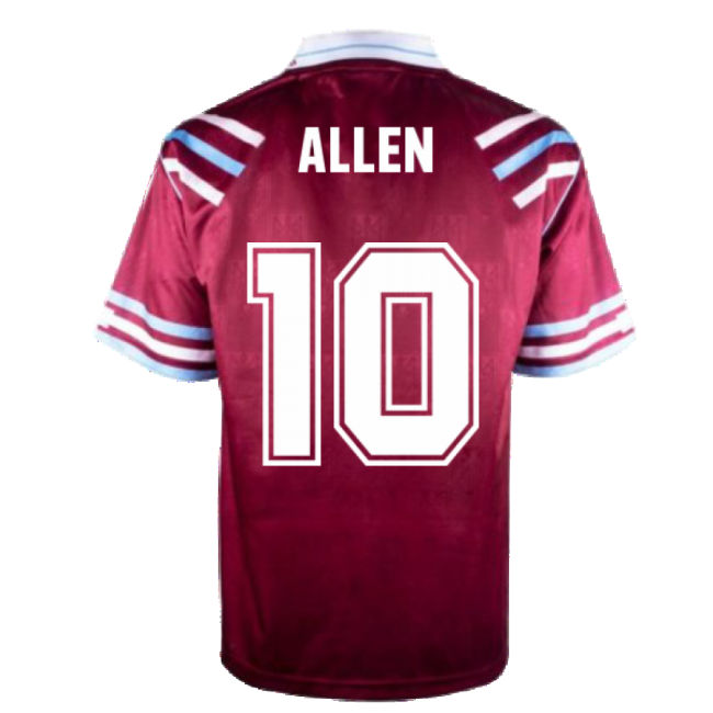 West Ham United 1992 Retro Football Shirt (Allen 10)-Vantage Point Soccer