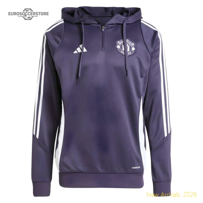 2025-2026 Man Utd Training Hoody (Aurora Plum)-Football Jersey Hub