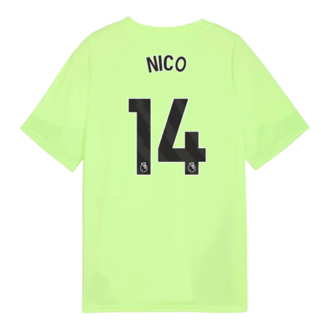 2025-2026 Man City Training Jersey (Fizzy Apple) - Kids (Nico 14)-Football Shirts Shop