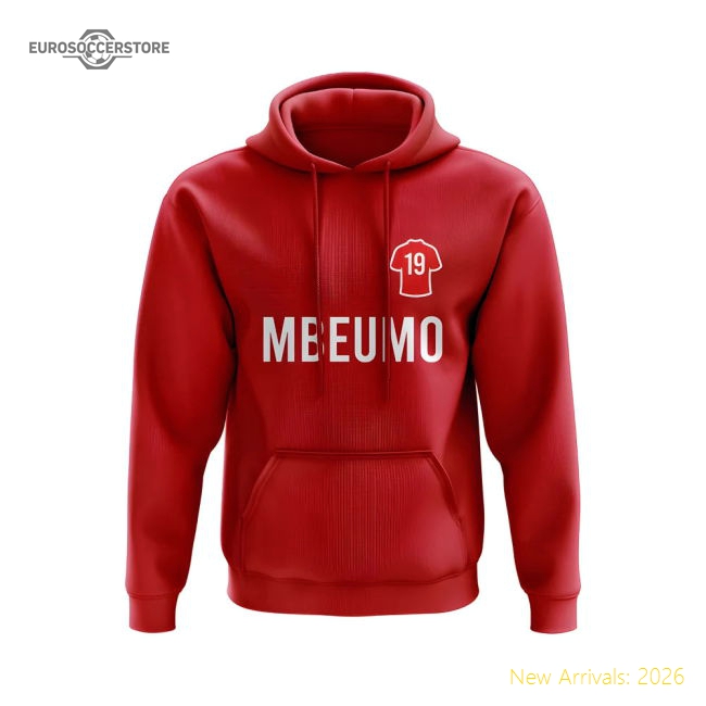 Bryan Mbeumo Man United Number Hoody (Red)-Football Jersey Hub