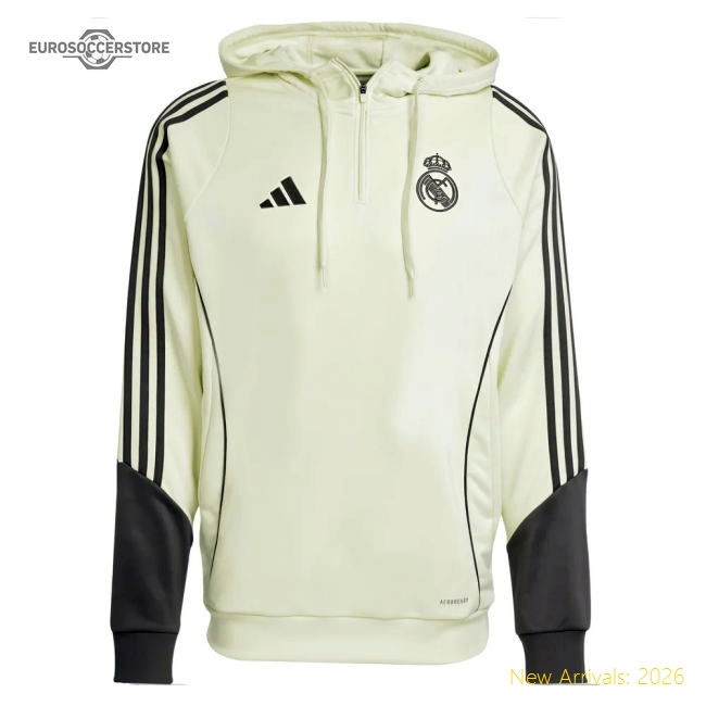 2025-2026 Real Madrid Training Hoody (Almost Lime)-BuySoccerJersey Hub