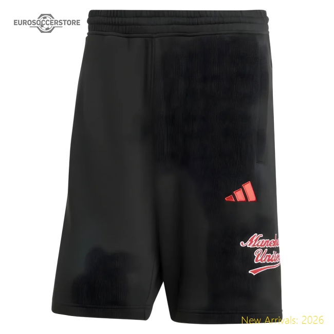 2025-2026 Man Utd US Shorts (Black)-Football Jersey Hub