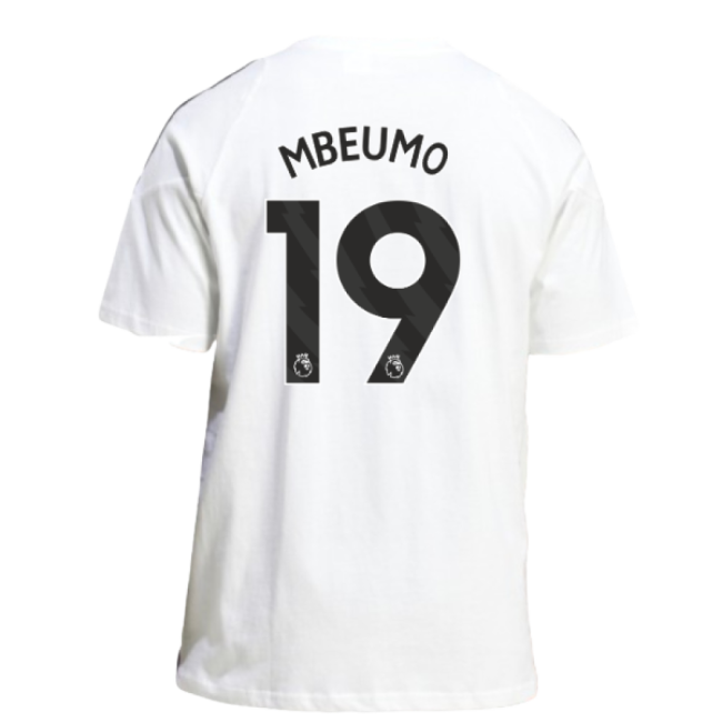 2025-2026 Man Utd Training Tee (White) (Mbeumo 19)-Football Jersey Hub