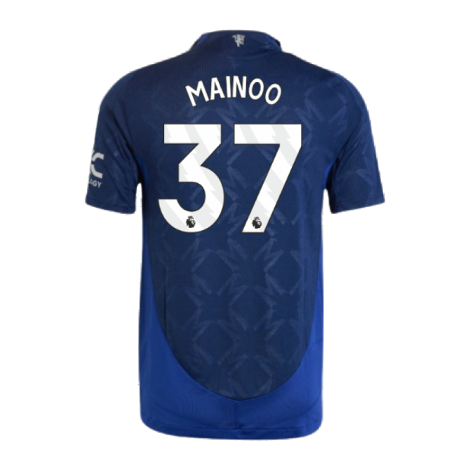 2024-2025 Man Utd Authentic Away Shirt (Mainoo 37)-Football Jersey Hub