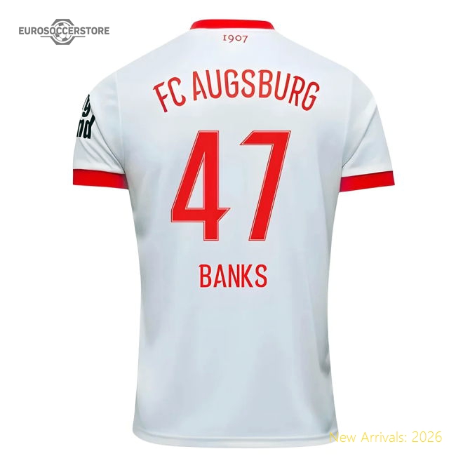 2025-2026 FC Augsburg Home Shirt (Banks 47)-ly44