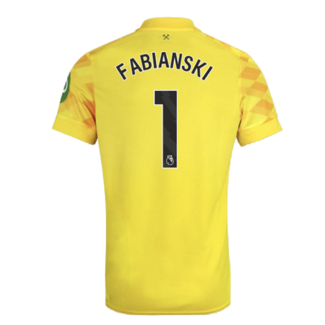 2024-2025 West Ham Goalkeeper Shirt (Yellow) (Fabianski 1)-Vantage Point Soccer