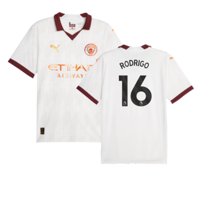 2023-2024 Man City Away Shirt (RODRIGO 16)-Football Jersey Hub