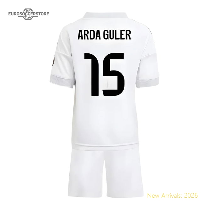 2025-2026 Real Madrid Home Mini Kit (Arda Guler 15)-Football Shirts Shop