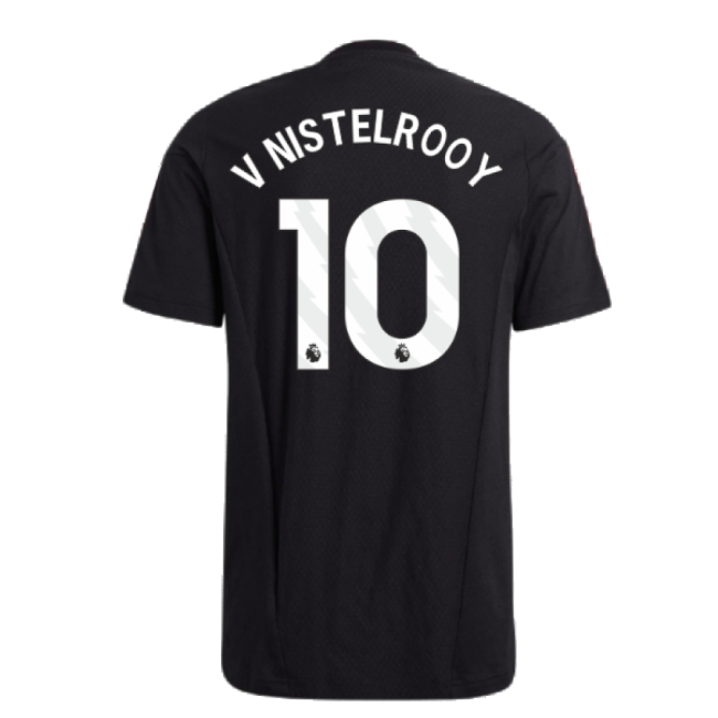 2023-2024 Man Utd Training Tee (Black) (V Nistelrooy 10)-Football Jersey Hub