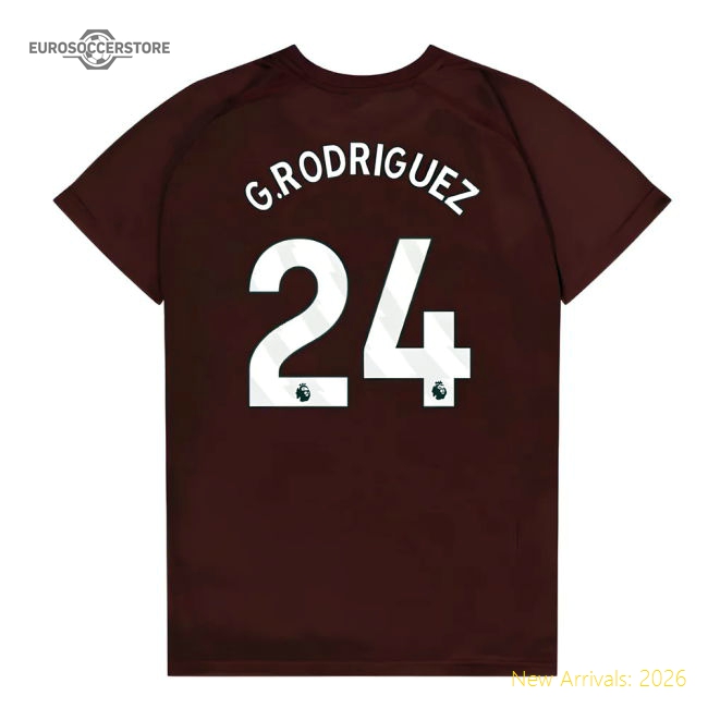 West Ham United Poly T-Shirt (Claret/Blue) - Kids (G.Rodriguez 24)-Vantage Point Soccer
