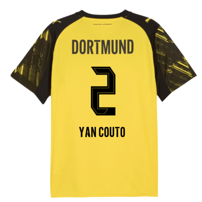 2025-2026 Borussia Dortmund Home Shirt (Yan Couto 2)-Football Jersey Hub