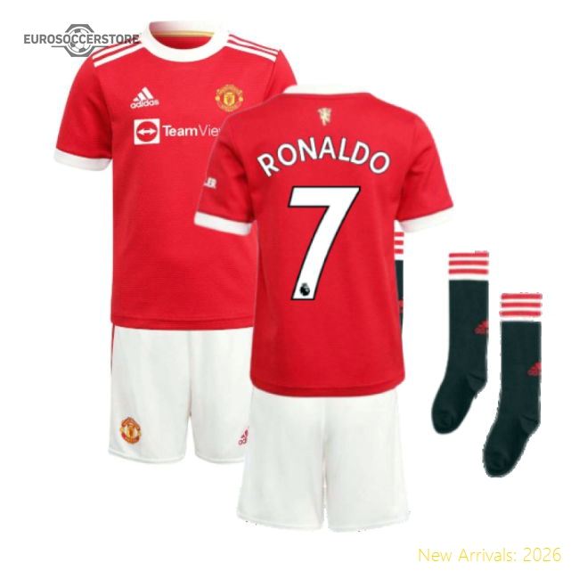 Man Utd 2021-2022 Home Mini Kit (RONALDO 7)-Football Jersey Hub