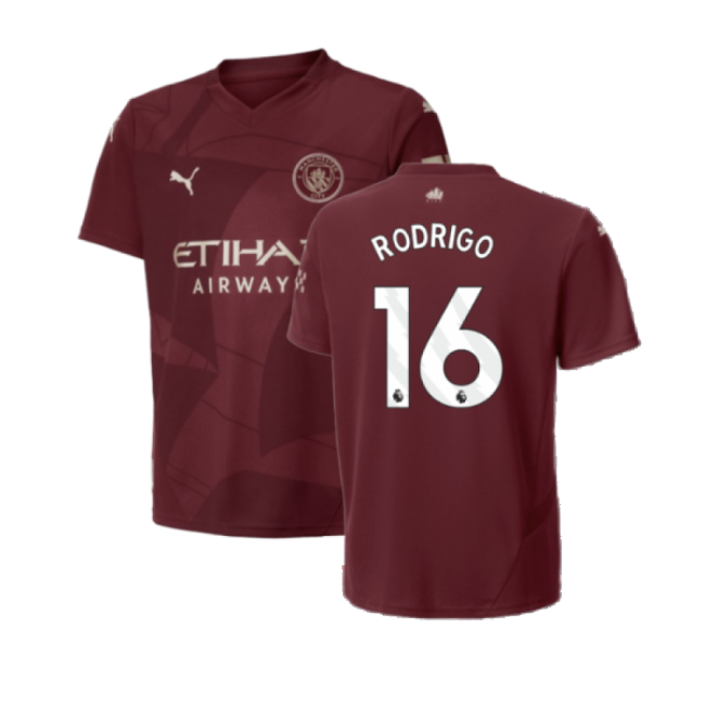 2024-2025 Man City Third Shirt (Kids) (Rodrigo 16)-Football Jersey Hub