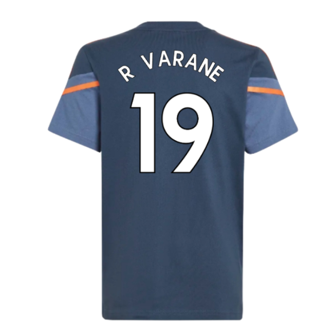 2022-2023 Man Utd Training Tee (Crew Navy) - Kids (R VARANE 19)-Football Jersey Hub