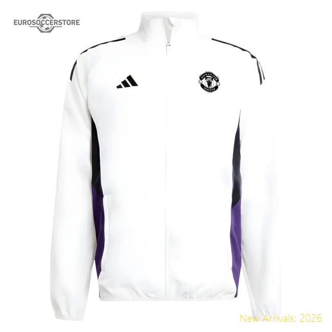 2025-2026 Man Utd Presentation Jacket (White)-Football Jersey Hub