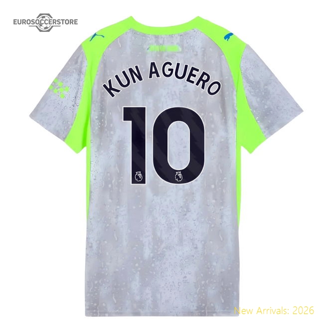 2025-2026 Man City Third Shirt (Womens) (Kun Aguero 10)-Football Jersey Hub