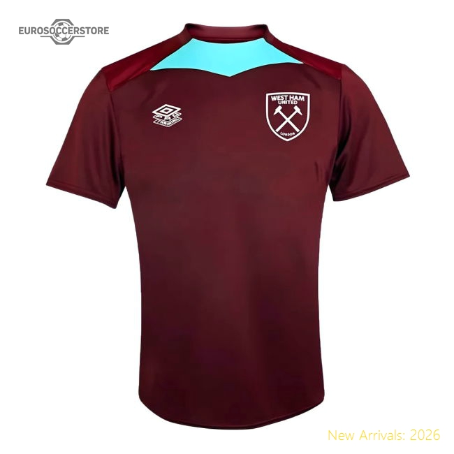 2024-2025 West Ham Training Jersey (Wine) - Kids-Vantage Point Soccer