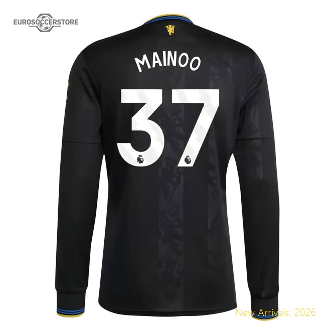 2025-2026 Man Utd Long Sleeve Third Shirt (Mainoo 37)-Football Jersey Hub