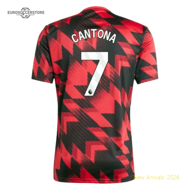 2025-2026 Man Utd Pre-Match Shirt (Red) (Cantona 7)-Football Jersey Hub