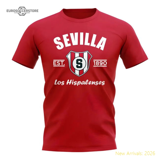 Seville Established Football T-Shirt (Red)-PitchVibe Kits