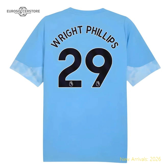 2025-2026 Man City Training Jersey (Light Blue) - Kids (Wright Phillips 29)-Football Shirts Shop