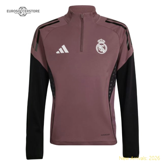 2025-2026 Real Madrid Training Top (Shadow Fig) - Kids-BuySoccerJersey Hub