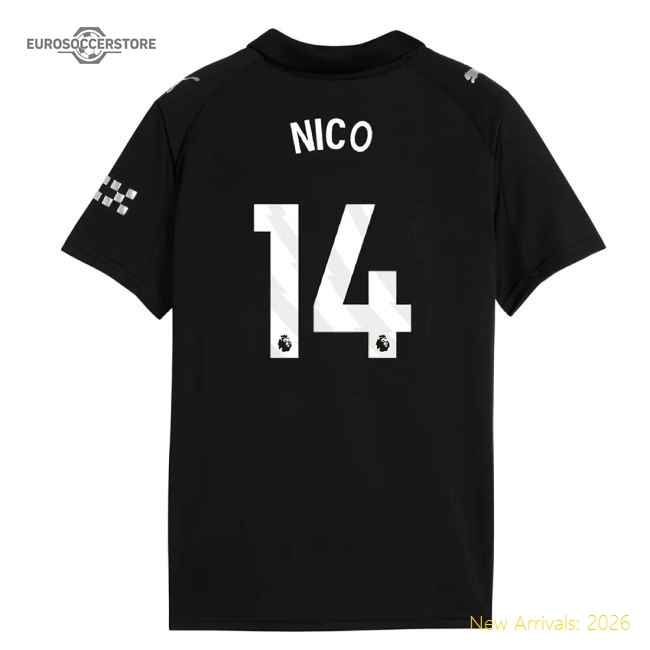 2025-2026 Man City Away Mini Kit (Nico 14)-Football Jersey Hub