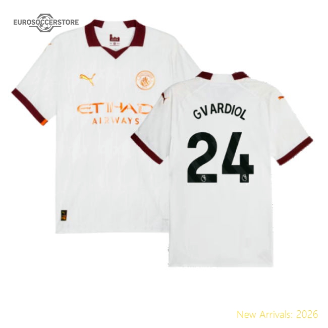 2023-2024 Man City Authentic Away Shirt (Gvardiol 24)-Football Jersey Hub