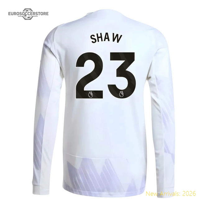2025-2026 Man Utd Authentic Long Sleeve Away Shirt (Shaw 23)-Football Jersey Hub
