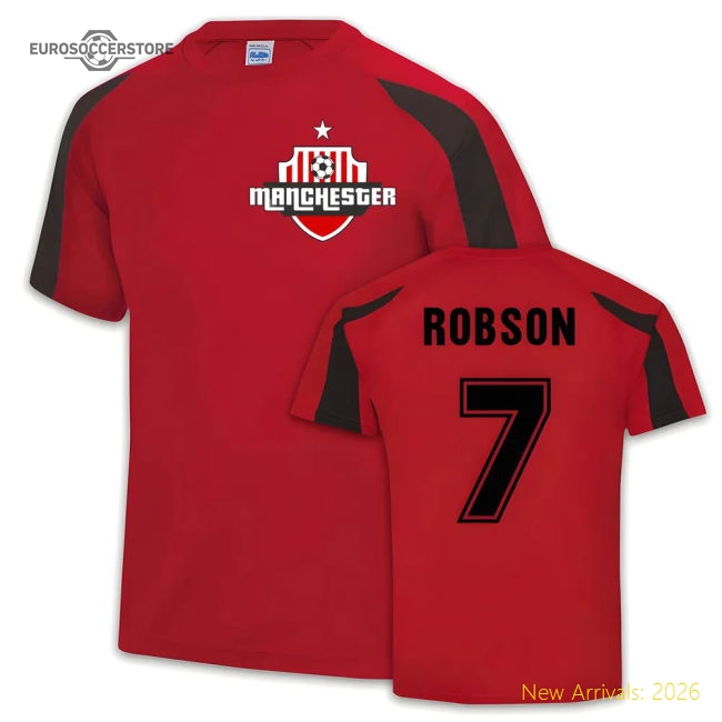 Man United Sports Training Jersey (Bryan Robson 7)-Football Jersey Hub