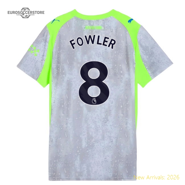 2025-2026 Man City Third Shirt (Womens) (Fowler 8)-Football Jersey Hub