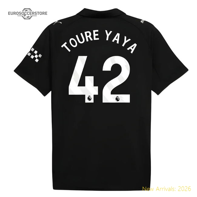 2025-2026 Man City Away Shirt (Toure Yaya 42)-Football Jersey Hub